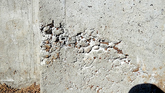 poorly consolidated concrete